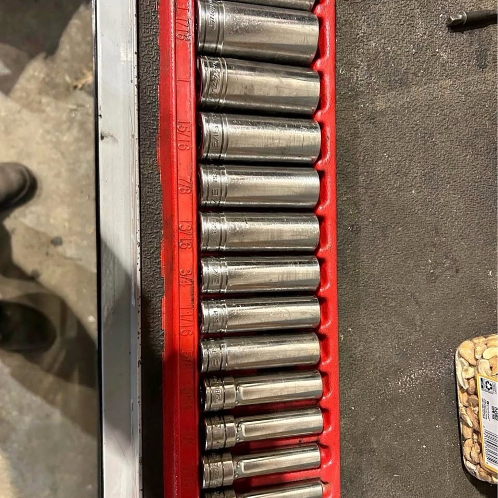 Snap on socket set 3/8 - 1 1/8 standard